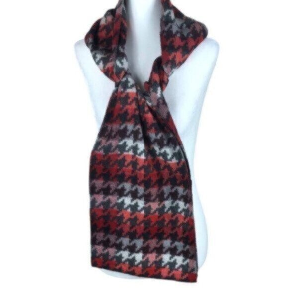 V. FRAAS Red/Black/Grey Infinity Warm Comfy Cozy Winter Scarf - Picture 2 of 6